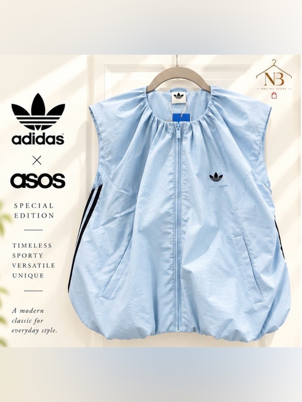 adidas Originals × ASOS all sizes available sleeveless bubble track top LIMITED